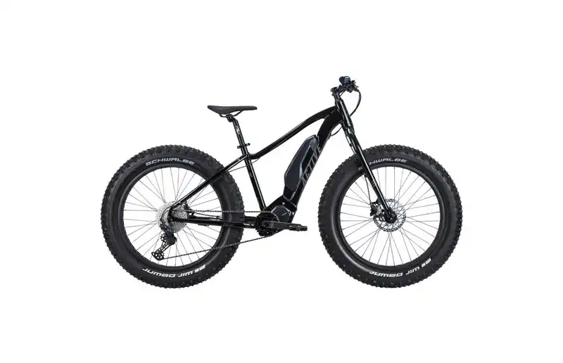 Active Arctic sähköfatbike metallimustalla rungolla