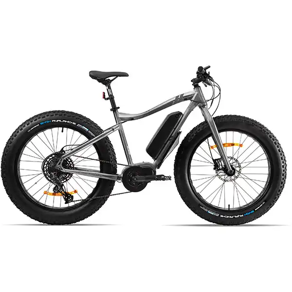 GZR Black Raw 26 tuuman sähköfatbike mustalla rungolla