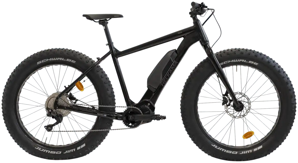 Helkama FE10 e-Fat sähköfatbike mustalla rungolla