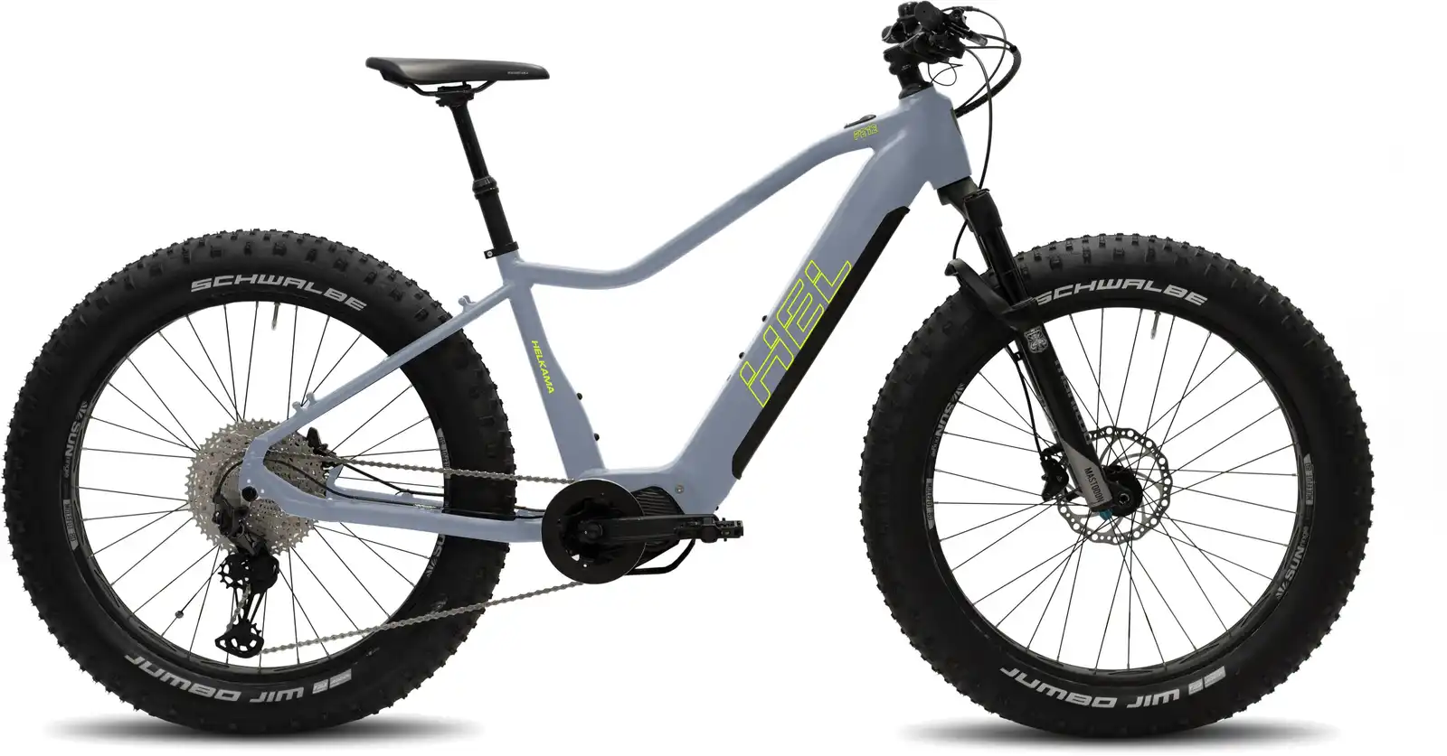 Helkama FE12 sähköfatbike siniharmaalla rungolla